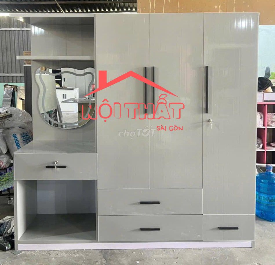 Tủ quần áo nhựa kèm bàn trang điểm. Mua bán Tủ, kệ gia đình tại Huyện Đức Hòa Long An được đăng bởi Nội thất giá xưởng hình 1