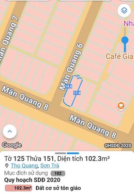 Bán góc 2mặt tiền đường Mân quang 8 và 6 thông ra ngô quyền  cách ngô. Mua bán nhà ở tại Quận Sơn Trà Đà Nẵng được đăng bởi Hồng Lê