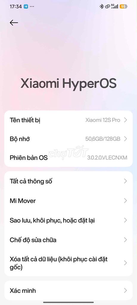 Xiaomi 12S Pro 8GB/128GB Trắng. Mua bán Điện thoại tại Thành phố Kon Tum Kon Tum được đăng bởi Mèo Tam Thể Office hình 1