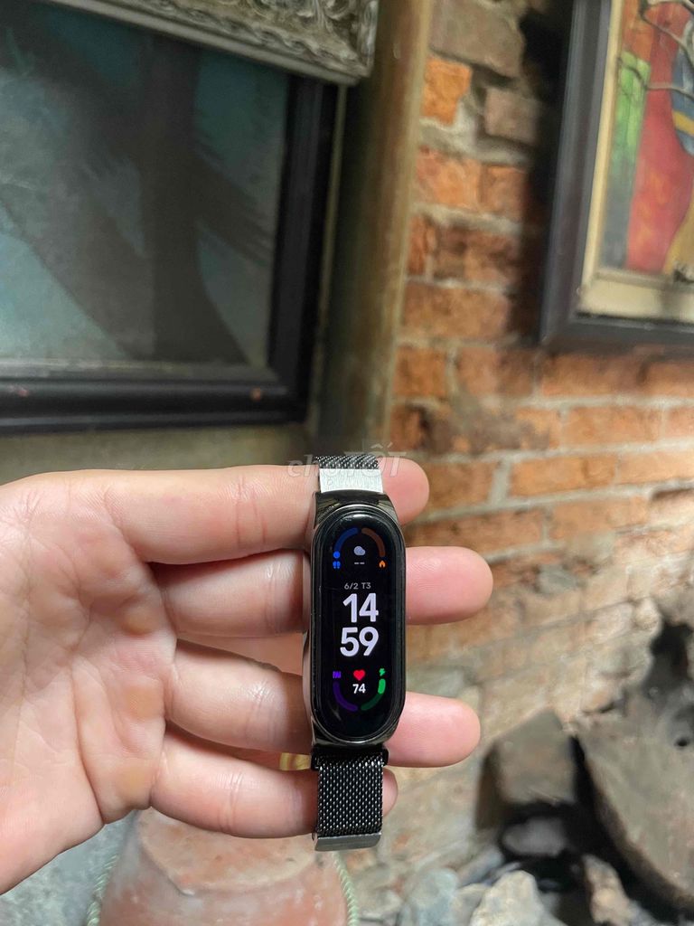Xiaomi Mi Band 6 Thép Đen. Mua bán Thiết bị đeo thông minh tại Quận Hoàn Kiếm Hà Nội được đăng bởi Chuyên bàn ghế gỗ  hình 1