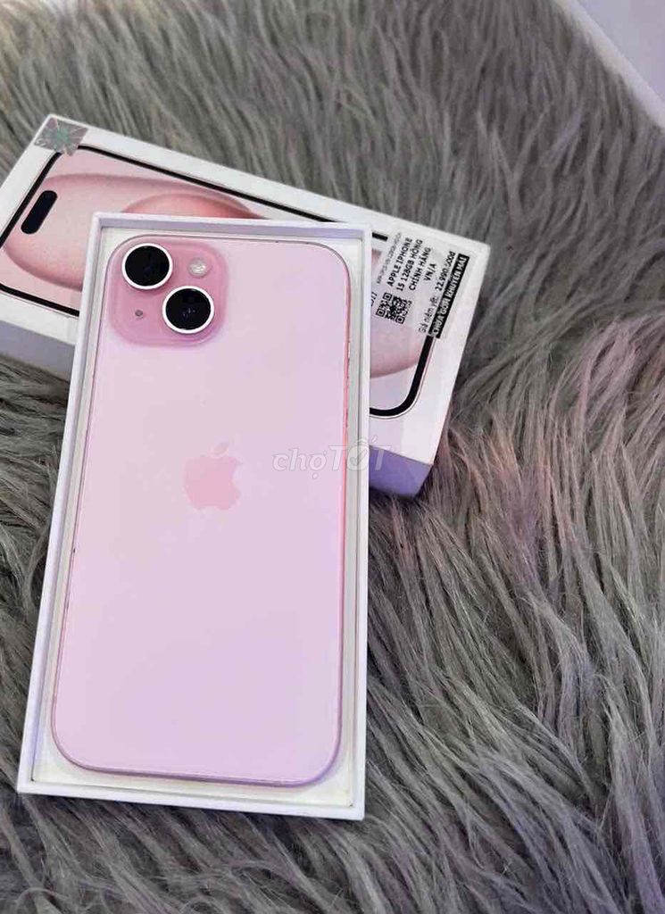 iphone15 hồng 128gb vn/a pin100 còn bh t12/2025