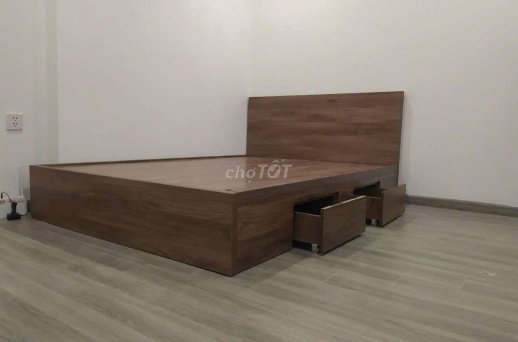 GIƯỜNG HỘP GỖ CÔNG NGHIỆP MDF 1M6*2M CÓ HỘP KÉO