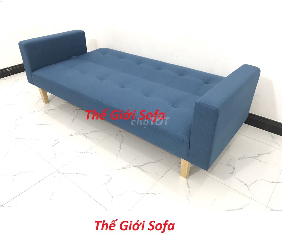 Bộ ghế sofa băng bed giá rẻ xanh dương ở Long An