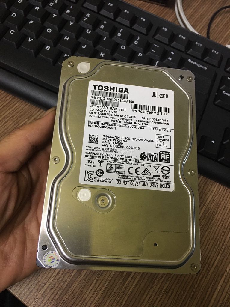 1tb 3.5  toshiba 100% sức khỏe