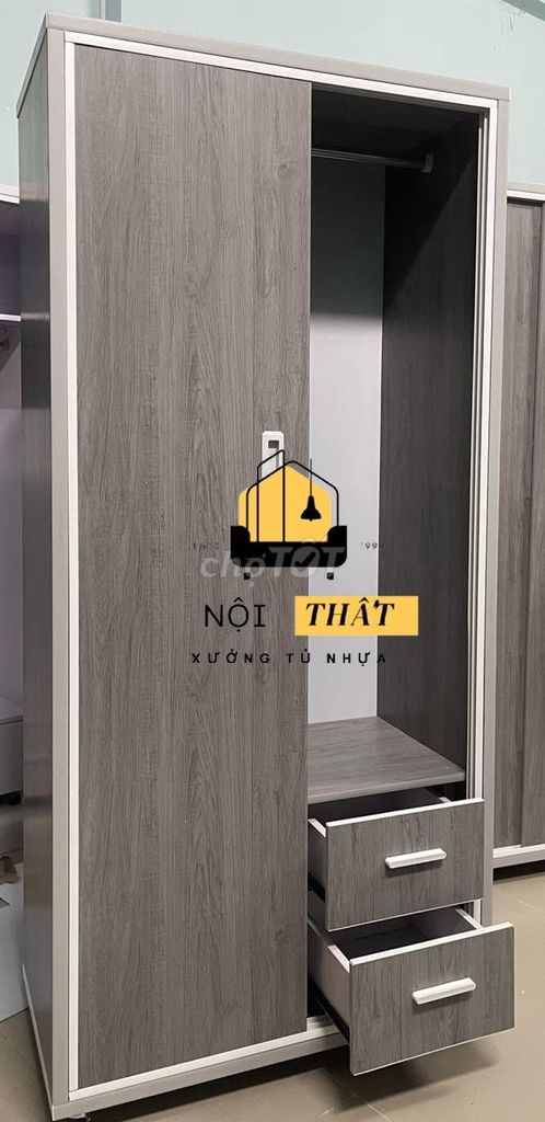 Tủ quần áo Nhựa Đài Loan Xám vân gỗ 1m8. Mua bán Tủ, kệ gia đình tại Quận 8 Tp Hồ Chí Minh được đăng bởi Cửa Hàng Nội Thất hình 1