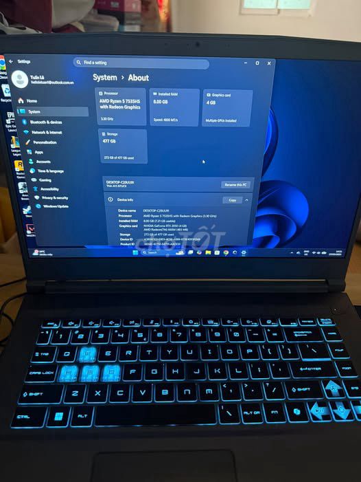 MSI Thin A15 R5 7535HS 8GB/512GB. Mua bán Laptop tại Quận Bình Thạnh Tp Hồ Chí Minh được đăng bởi Hội Đồ Điện Tử hình 1