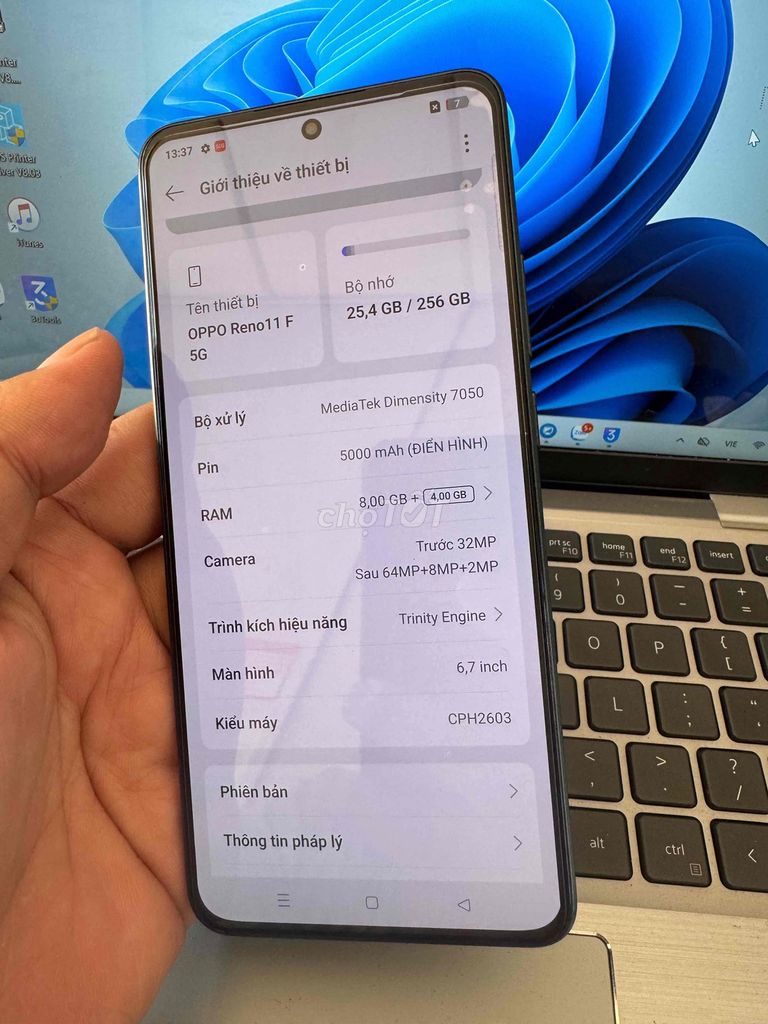 OPPO Reno 11 F 5G 256GB Xanh. Mua bán Điện thoại tại Quận 6 Tp Hồ Chí Minh được đăng bởi QUỐC THIÊN BÁN GÓP 0 ĐỒNG  hình 1