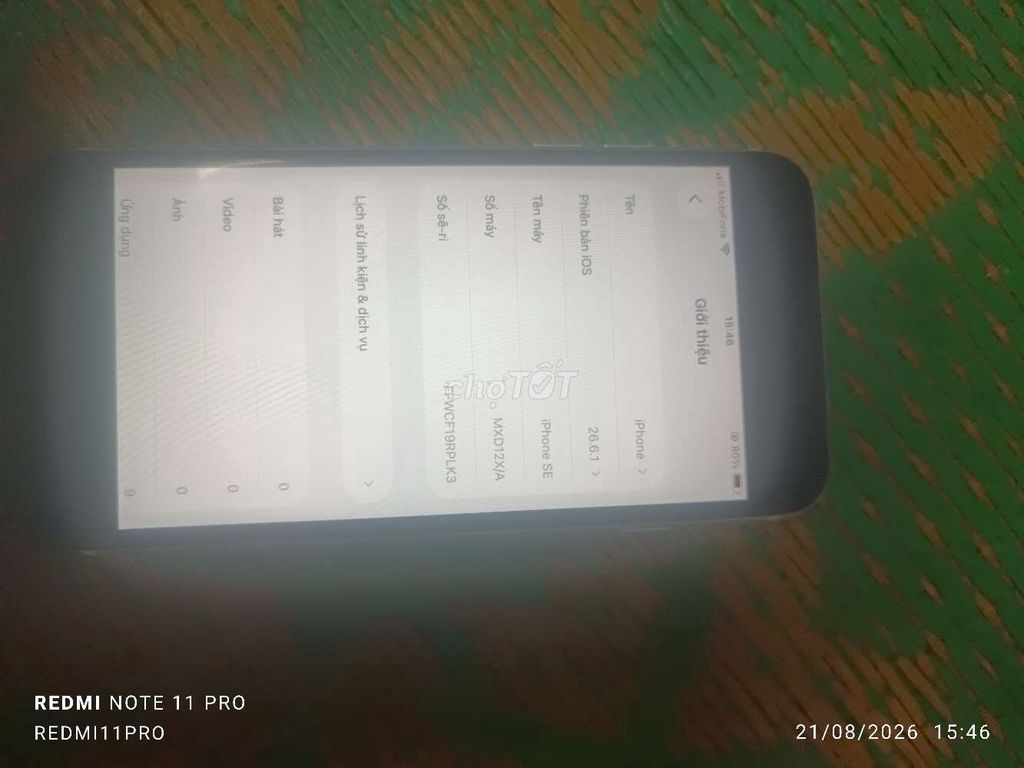 Apple iPhone SE 2020 128GB 80%. Mua bán Điện thoại tại Huyện Hoài Đức Hà Nội được đăng bởi viet hình 1