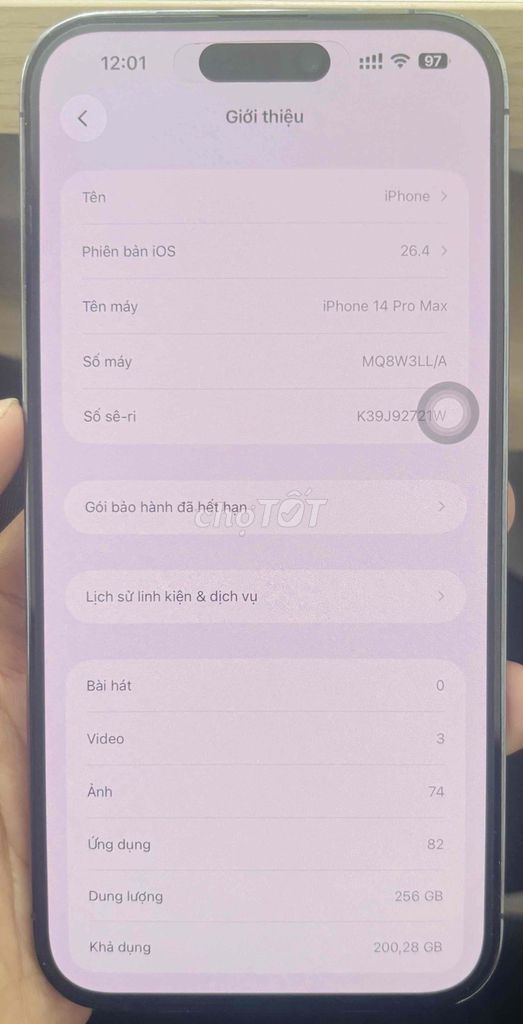 Apple iPhone 14 Pro Max Quốc Tế 256GB. Mua bán Điện thoại tại Quận Bình Thạnh Tp Hồ Chí Minh được đăng bởi Hoài Phong hình 1