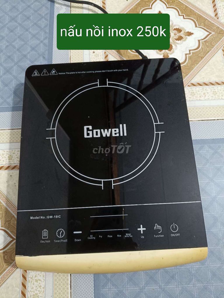 Bếp từ Gowell GW-19IC Đen. Mua bán Bếp, lò, đồ điện nhà bếp tại Thành phố Vũng Tàu Bà Rịa - Vũng Tàu được đăng bởi thu hiền hình 1