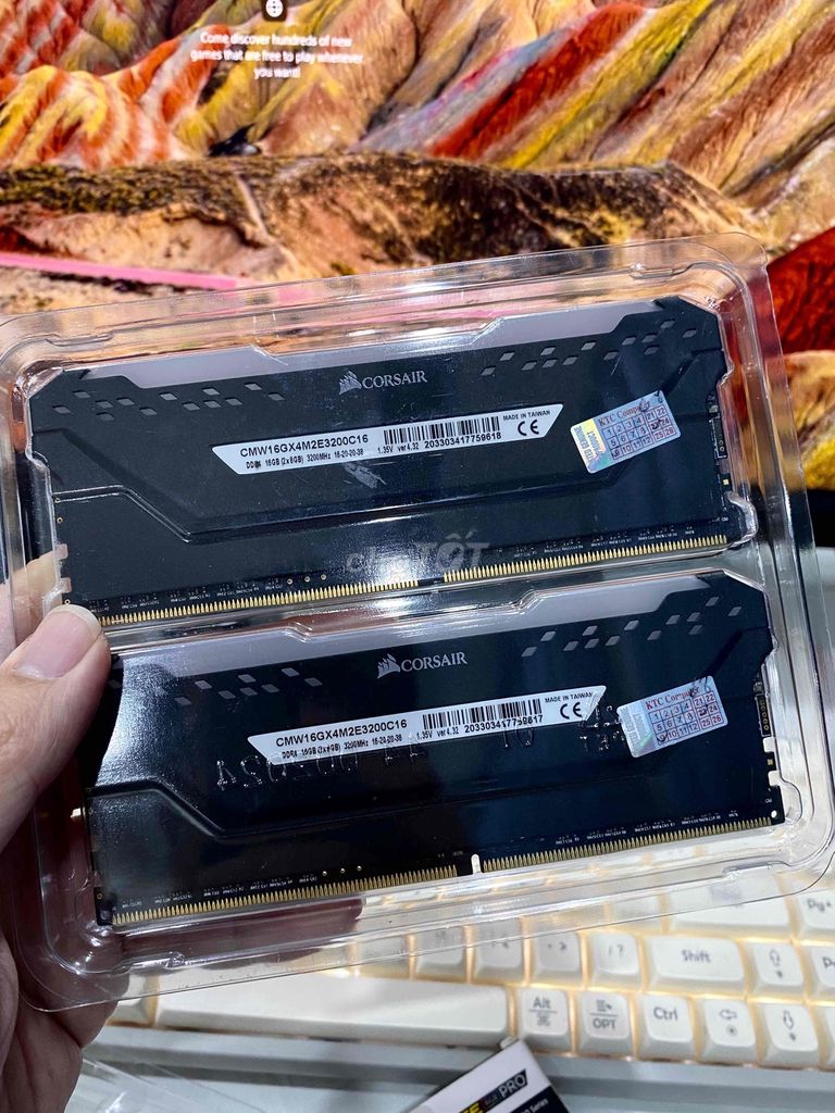 Kit ram corsair rgb 2x8gb bus 3200