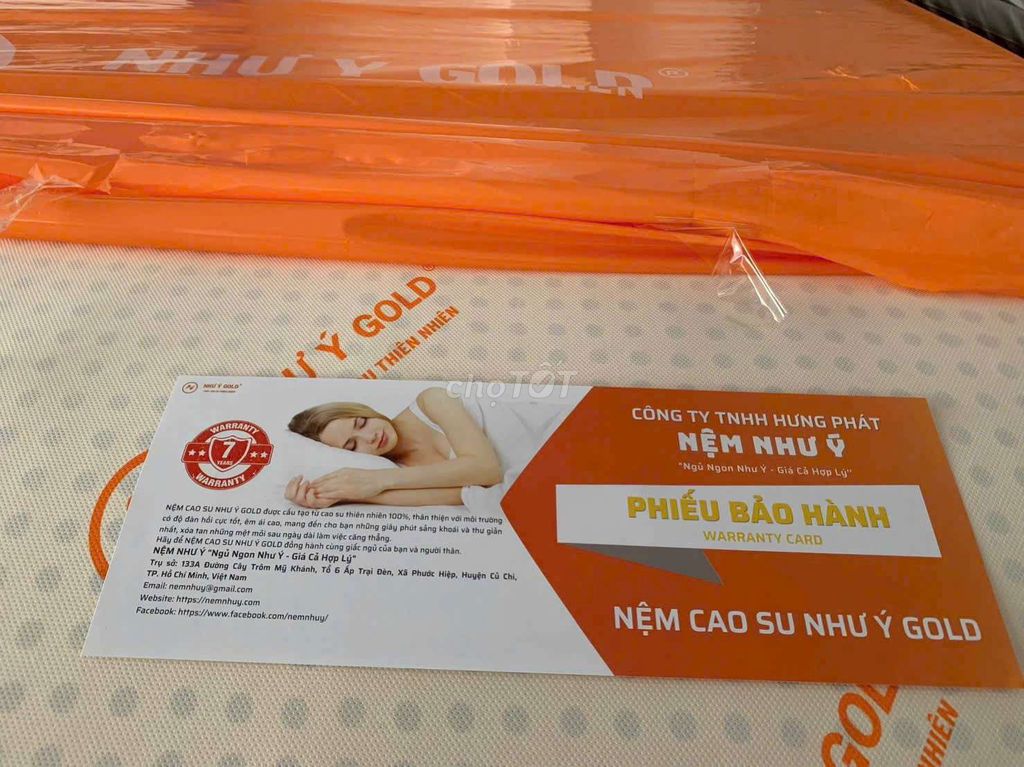 Nệm cao su Nệm Như Ý Gold 1m6 x 2m x 10cm. Mua bán Giường, chăn ga gối nệm tại Thành phố Ngã Bảy Hậu Giang được đăng bởi Nem Gia Kho hình 1