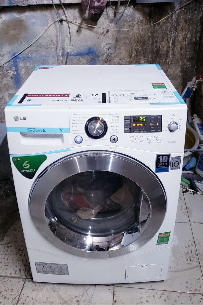 Máy giặt sấy LG 9kg inverter, mới đẹp 90%. Mua bán Máy giặt tại Huyện Gia Lâm Hà Nội được đăng bởi CHUYÊN CÁC LOẠI MÁY GIẶT hình 1