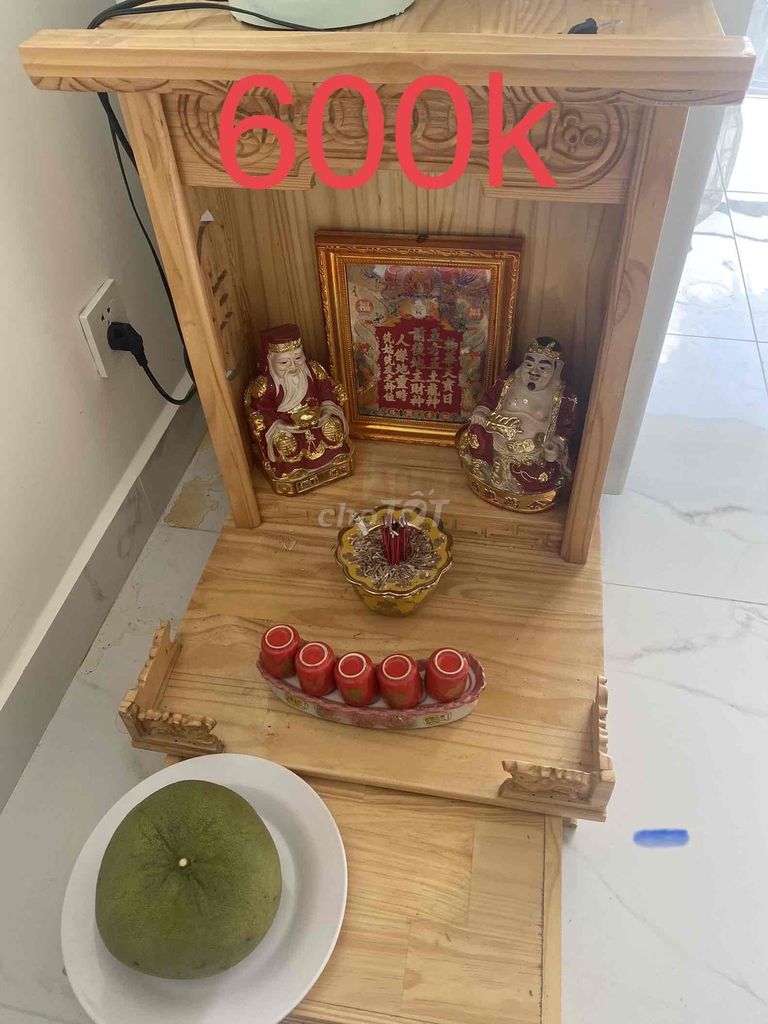 Bàn thờ Thần Tài Gỗ 45x70cm. Mua bán Nội thất, đồ gia dụng khác tại Quận 6 Tp Hồ Chí Minh được đăng bởi Công Phan hình 1