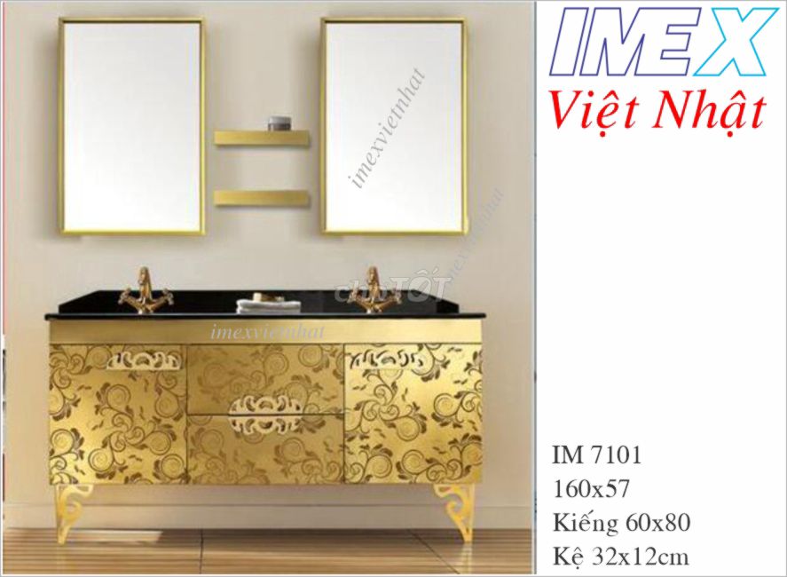 Bộ lavabo tủ inox IMEX Việt Nhật IM 7101