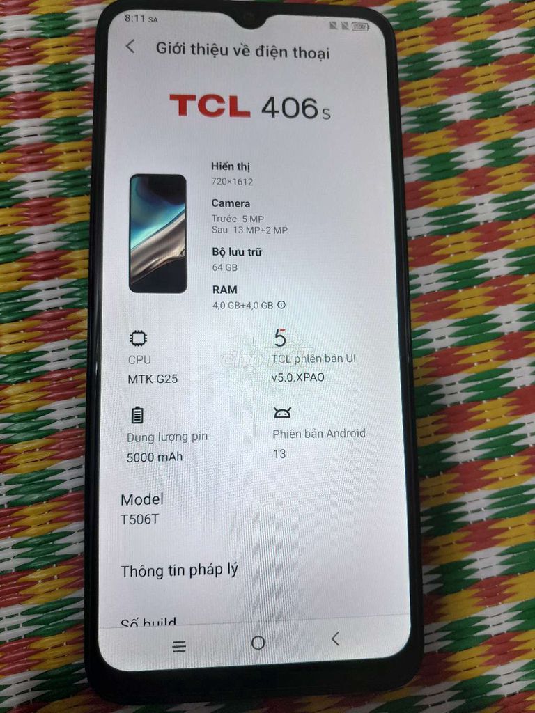 TCL 406s 4GB Đen. Mua bán Điện thoại tại Huyện Thanh Trì Hà Nội được đăng bởi Lợi Nguyễn hình 1