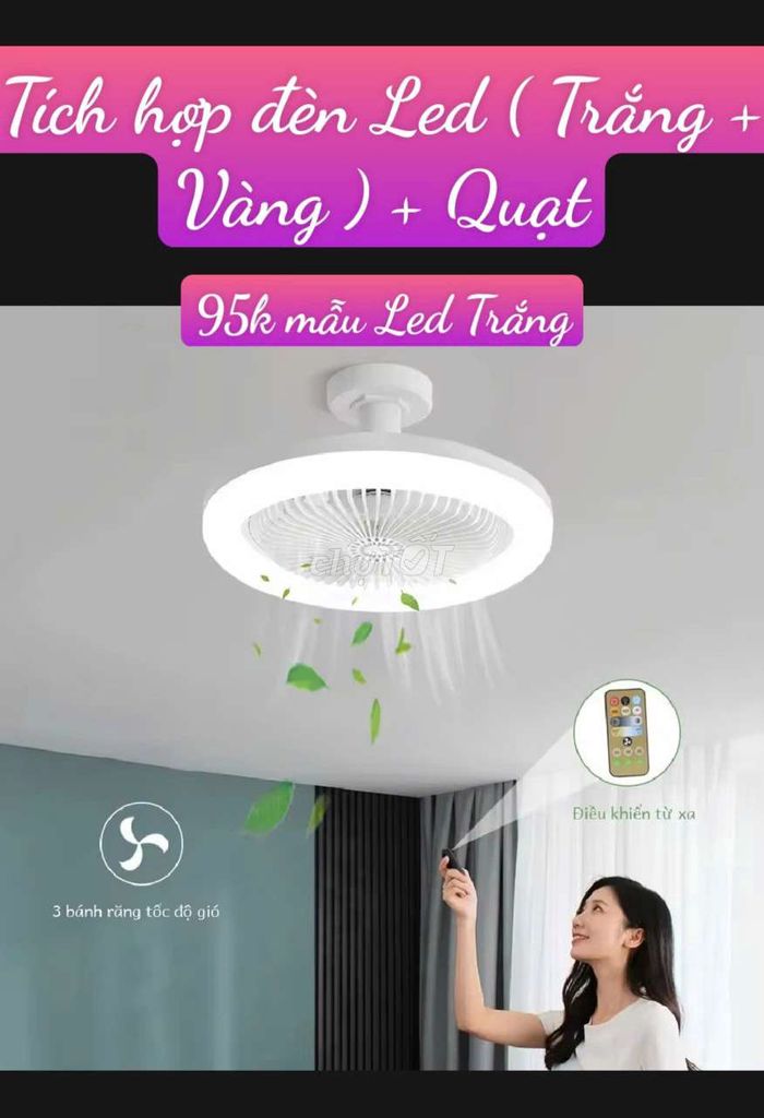 Khuyến mãi Quạt Tích Hợp Đèn Led