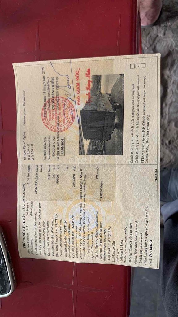 thaco 990 kg /2021 kiểm mới 09/2026. Mua bán Xe tải, xe ben tại Huyện Châu Thành Bến Tre được đăng bởi nguyen van trung hình 6