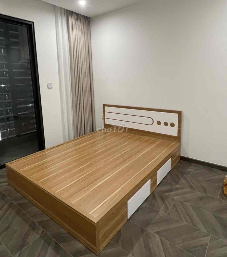 Giường ngủ Gỗ MDF 1m6 x 2m Vàng gỗ. Mua bán Giường, chăn ga gối nệm tại Huyện Nhà Bè Tp Hồ Chí Minh được đăng bởi Hong Le hình 1
