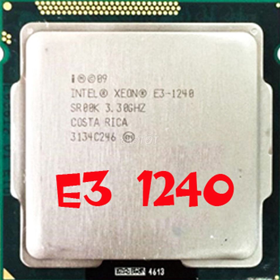 CPU XEON 1240 4 NHÂN- 8 LUỒNG- MẠNH > I7 2600: 10%