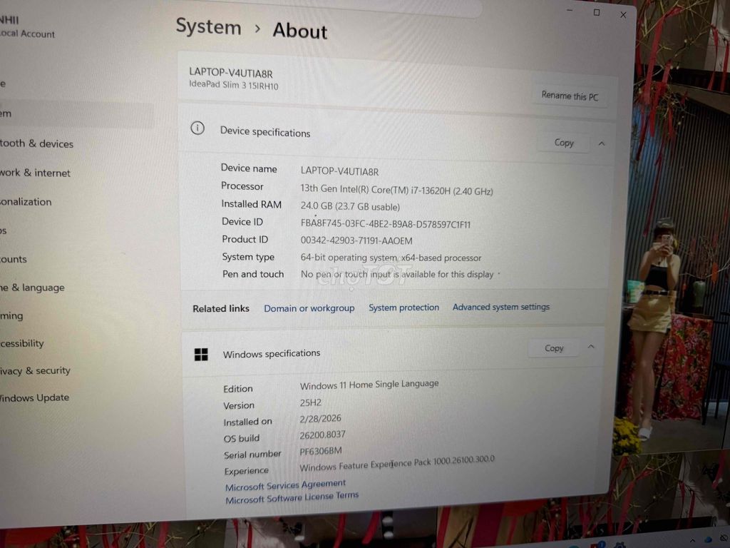 Lenovo IdeaPad Slim 3 i7-15IRH10-83k1000FVN. Mua bán Laptop tại Thị xã Bình Long Bình Phước được đăng bởi nhii ở bình long hình 1
