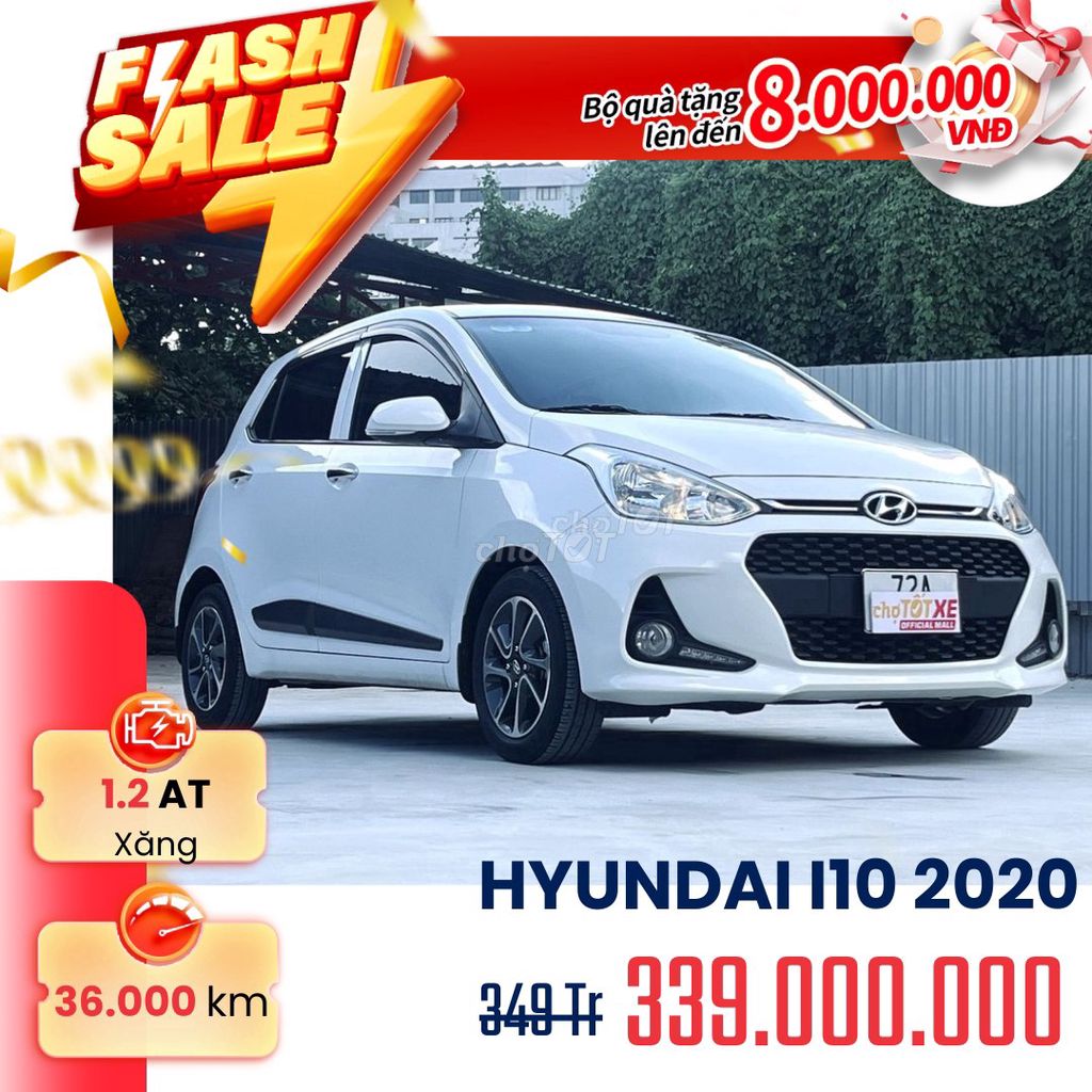 Flash Sale Hyundai i10 1.2AT 2020 -36,000km Xe đẹp