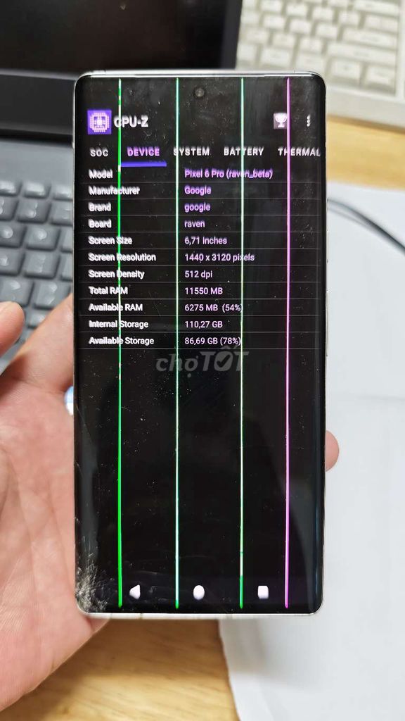 Google Pixel 6 Pro Sọc Màn , Vân dùng tạm được. Mua bán Điện thoại tại Quận Nam Từ Liêm Hà Nội được đăng bởi Phạm Duy Lộc hình 1