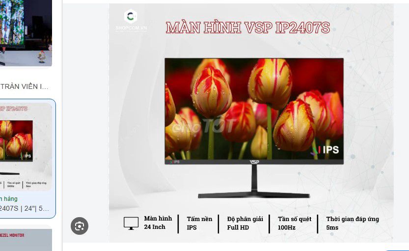 Màn hình Mới:  VSP IP2407S | 24inch| 100Hz | IPS