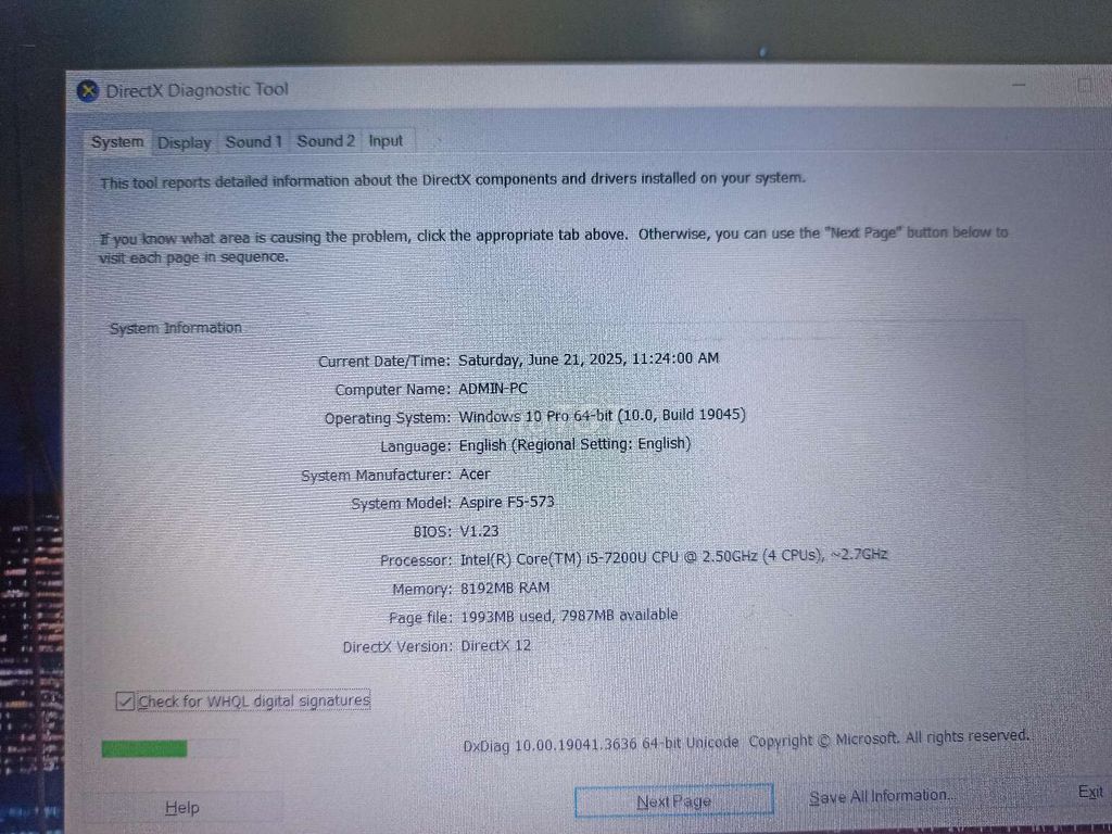 Acer i5-7200.DDR4 8g.ssd 256gb.phím led.màn FHD. Mua bán Laptop tại Thành phố Biên Hòa Đồng Nai được đăng bởi Laptop An Bình hình 4
