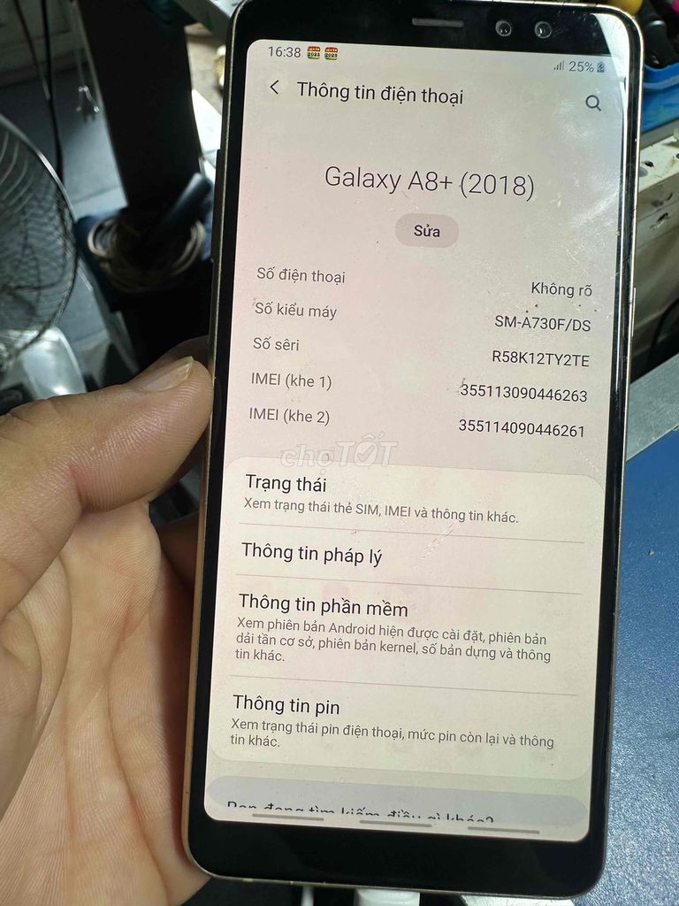 Samsung Galaxy A8+ (2018) 64GB Vàng Nứt lưng. Mua bán Điện thoại tại Huyện Châu Thành Bến Tre được đăng bởi Hoang hình 1
