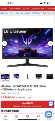 BÁN LỔ MÀN HÌNH GAMING LG 180HZ New mới mua 1 ngày. Mua bán Phụ kiện (Màn hình, Chuột...) tại Huyện Hòa Bình Bạc Liêu được đăng bởi Hoàng Lâm