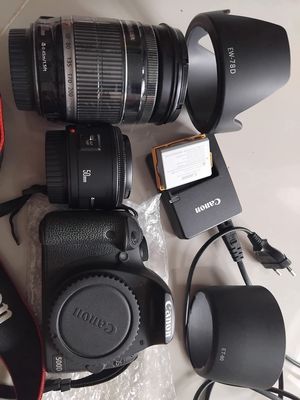 Canon 500D, lens chân dung và zoom kèm túi