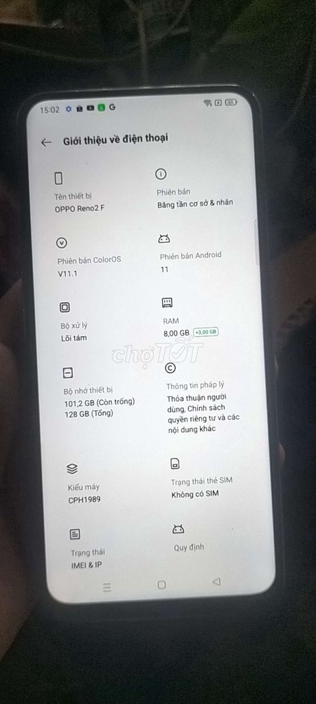 Oppo Reno 2F 128GB Trắng. Mua bán Điện thoại tại Thành phố Thủ Dầu Một Bình Dương được đăng bởi Sang đt cỏ hình 1