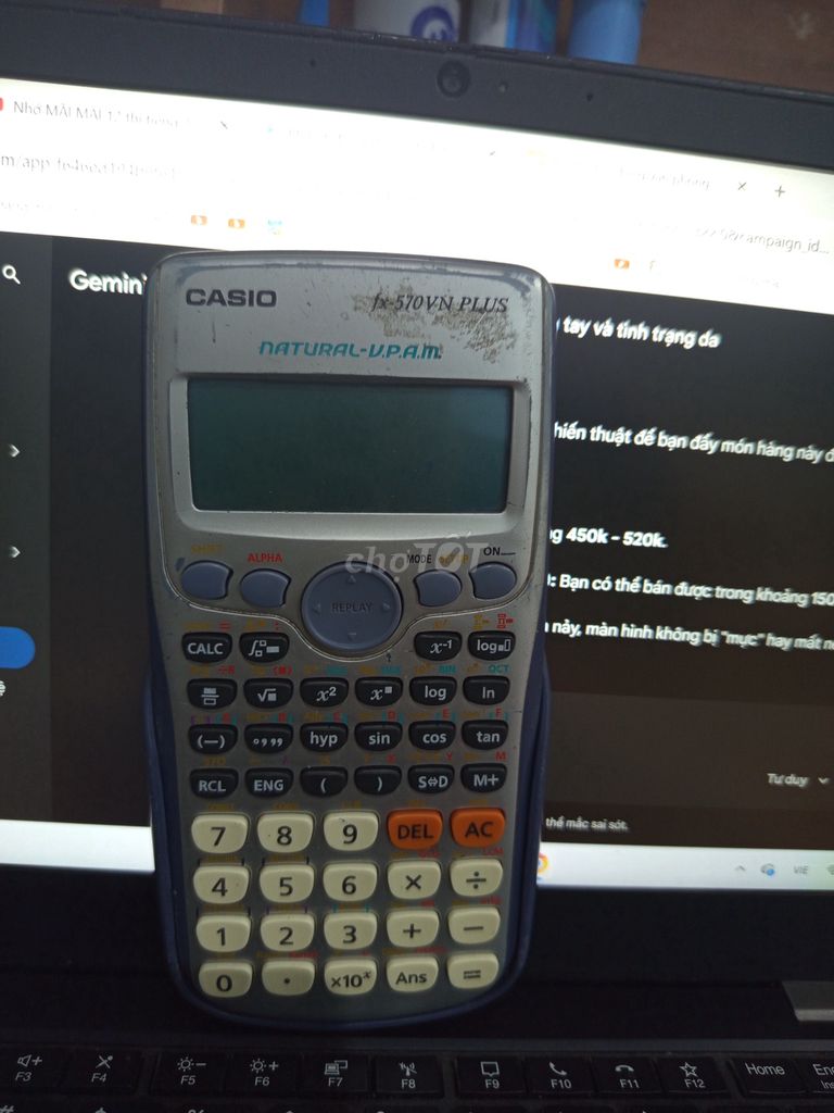 Máy tính khoa học Casio fx-570VN PLUS Xám. Mua bán Đồ dùng văn phòng tại Thị xã Phú Mỹ Bà Rịa - Vũng Tàu được đăng bởi Tien A hình 1
