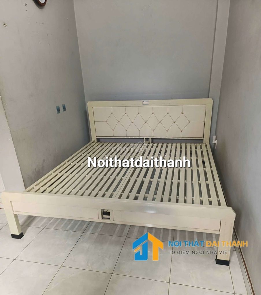 ☺️Giường sắt 1M6x2M Hộp 4x8 mẫu cao cấp MÀU KEM. Mua bán Giường, chăn ga gối nệm tại Quận Tân Phú Tp Hồ Chí Minh được đăng bởi NỘI THẤT ĐẠI THÀNH hình 1