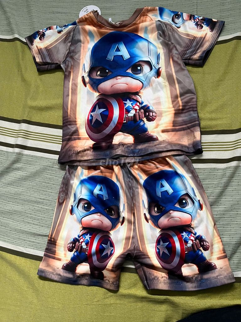 Bộ thun Captain America, Iron Man mới. Mua bán Mẹ và bé tại Quận Tân Phú Tp Hồ Chí Minh được đăng bởi 2hand luxury hình 1