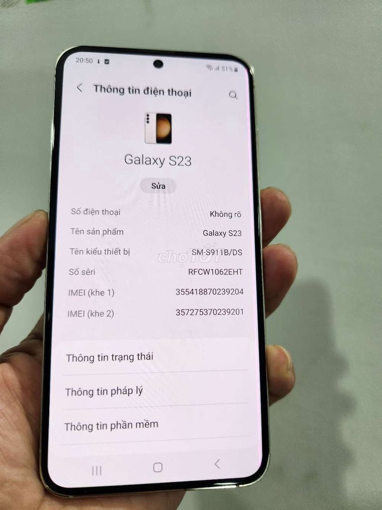 Samsung Galaxy S23 Trắng Đã dùng. Mua bán Điện thoại tại Thành phố Biên Hòa Đồng Nai được đăng bởi Tuấn Hoàng hình 1