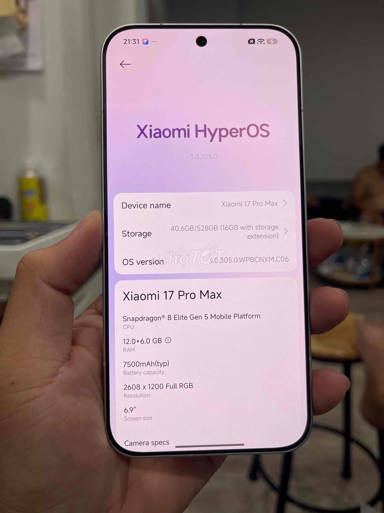 Xiaomi 17 Pro Max 512GB Trắng. Mua bán Điện thoại tại Quận 10 Tp Hồ Chí Minh được đăng bởi nguyên đoàn hình 1