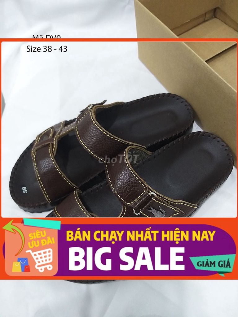 ngày 18.9-Dép da DV9 ba màu mới size 38 đến 43