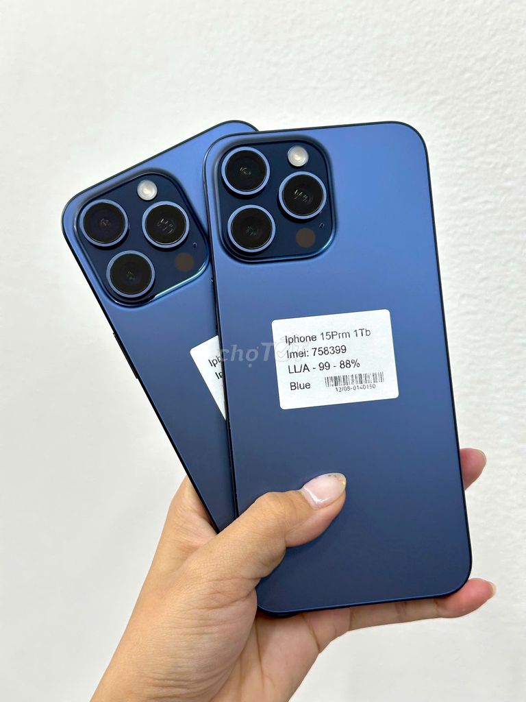 IPhone 15ProMax 1TB Blue LL/A Pin zin 87-88%. Mua bán Điện thoại tại Quận Liên Chiểu Đà Nẵng được đăng bởi Gia Minh Shop hình 1