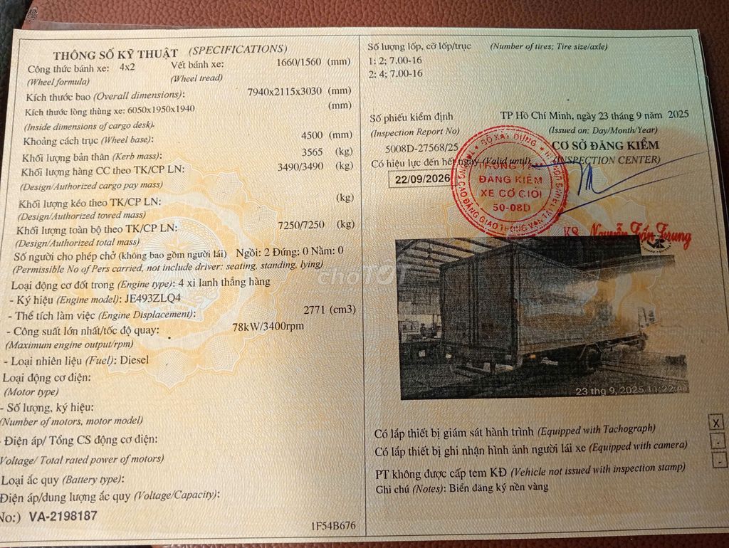 Veam 3.5tan thùng kin 6m. Mua bán Xe tải, xe ben tại Quận Tân Bình Tp Hồ Chí Minh được đăng bởi Bình hình 3