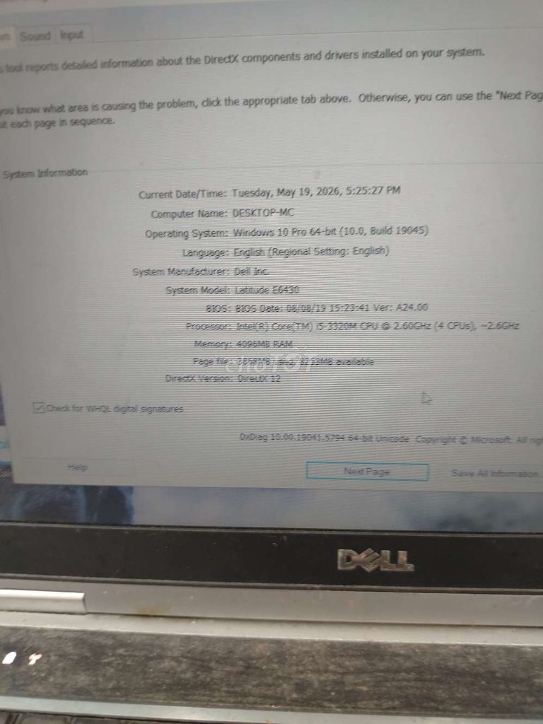 Dell Latitude E6430 i5 4GB Windows 10 Pro. Mua bán Laptop tại Thành phố Đà Lạt Lâm Đồng được đăng bởi Nam Lương hình 1