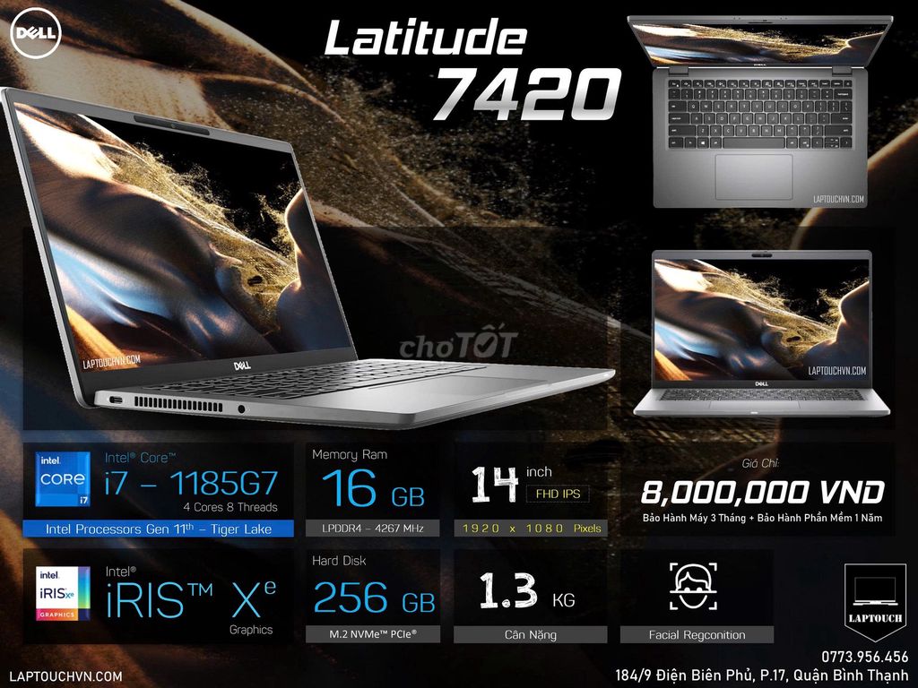 Dell Latitude 7420. Mua bán Laptop tại Quận Bình Thạnh Tp Hồ Chí Minh được đăng bởi Cửa Hàng Máy Tính Laptouch VN hình 1