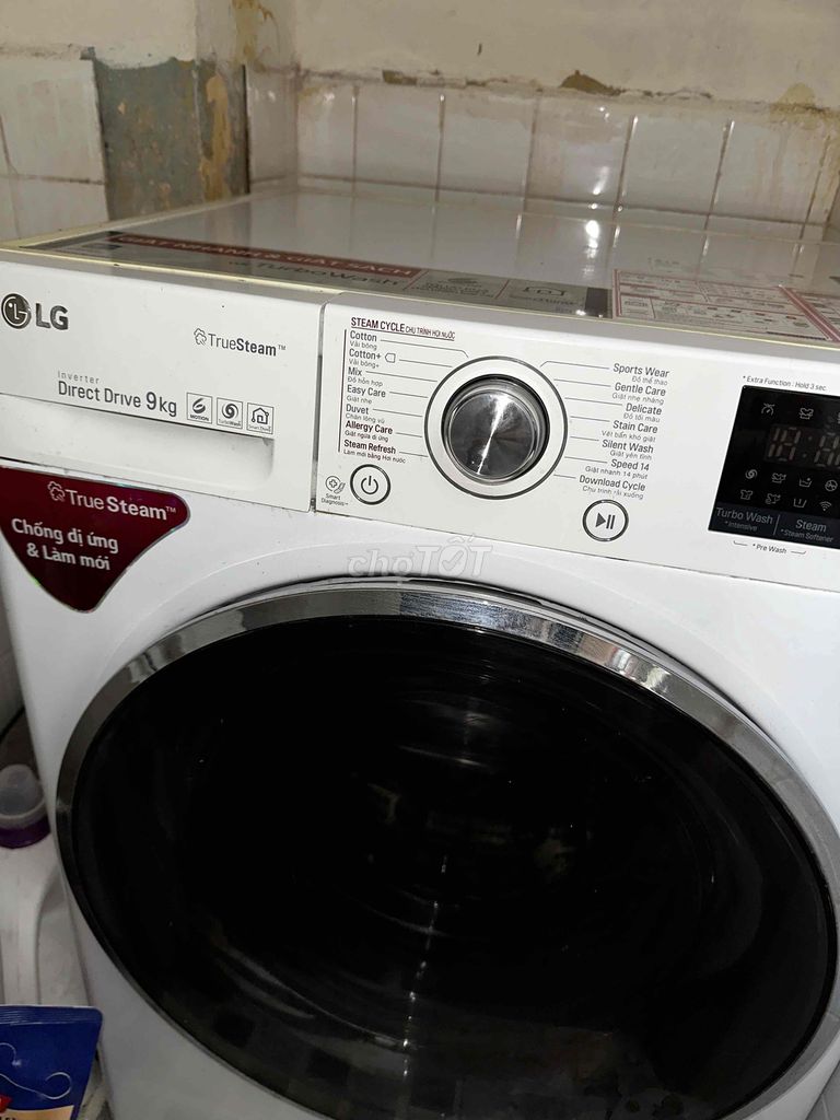 Máy giặt LG 9kg đời cao còn đẹp ít sử dụng