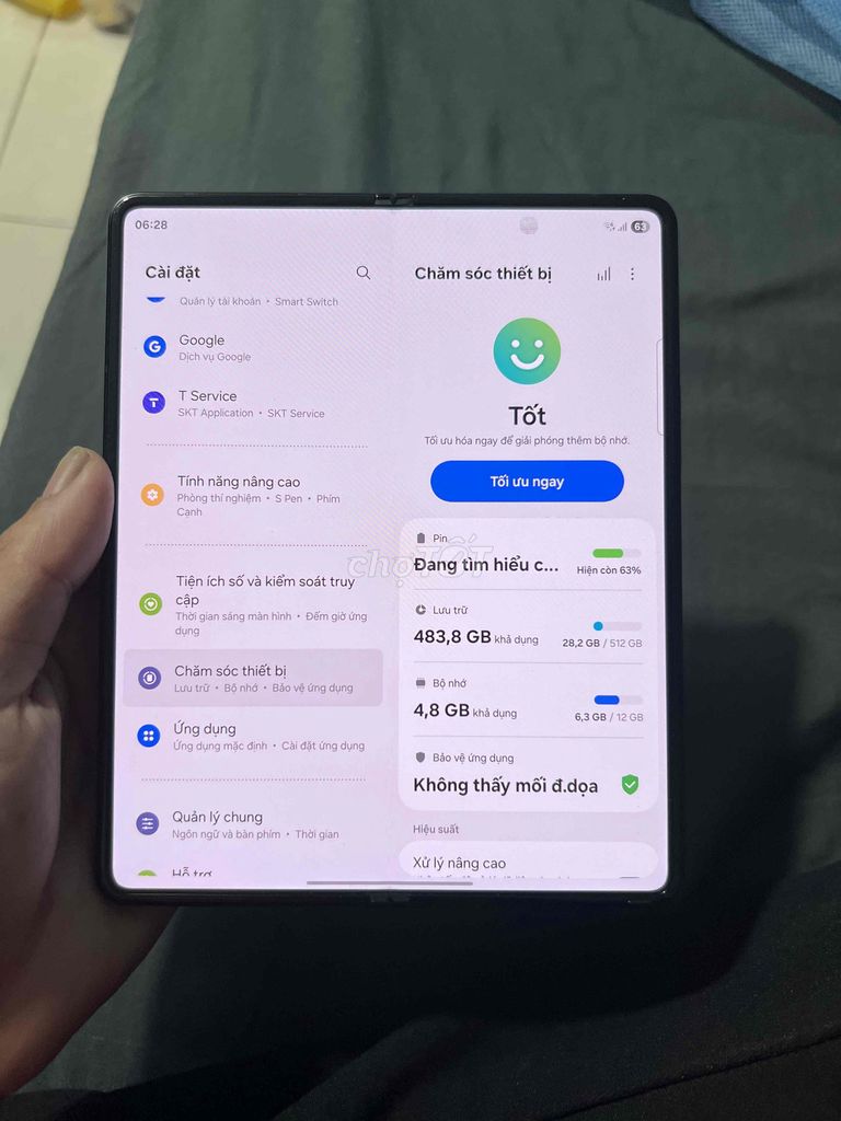 Samsung Galaxy Z Fold3 5G 512GB Đen. Mua bán Điện thoại tại Thành phố Tân An Long An được đăng bởi L Trần hình 1