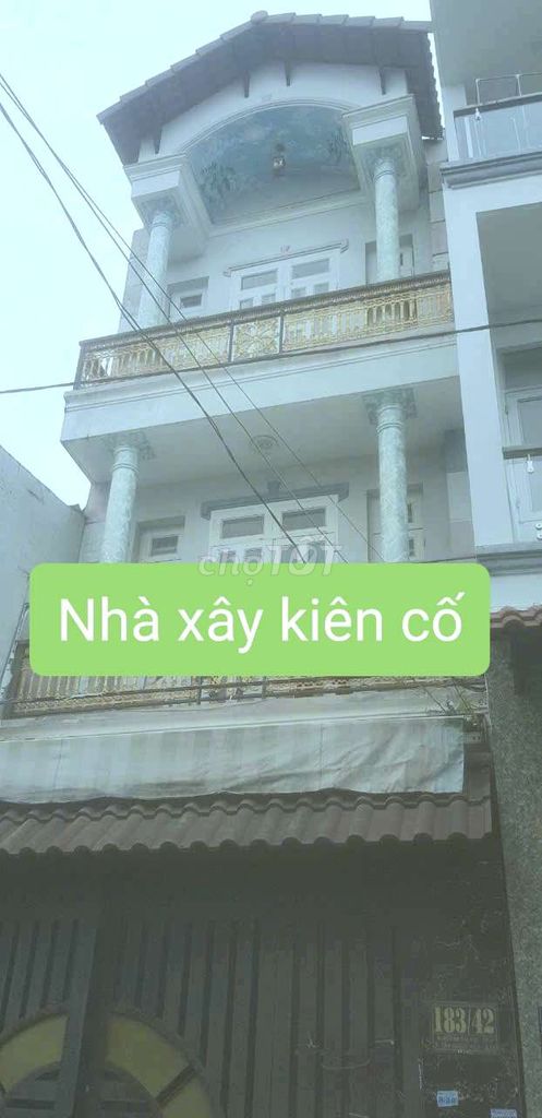 Bán nhà 4 tầng 56m2 đường xe tải Huỳnh Thị Hai, chợ Hạt Điều Quận 12