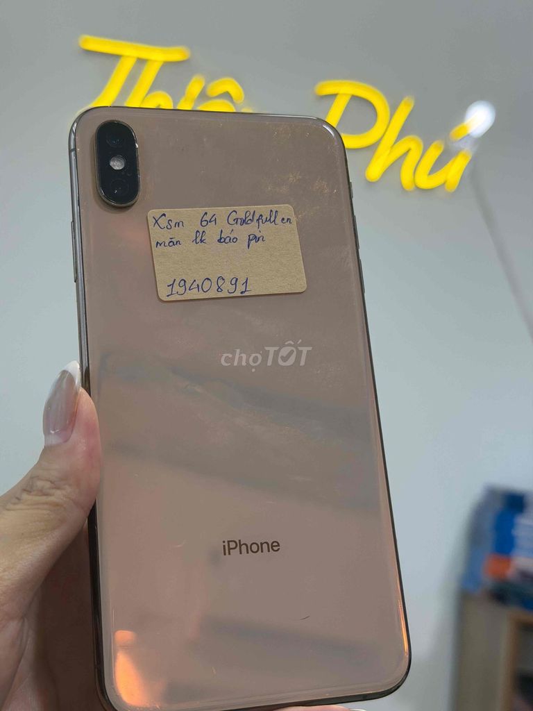 iPhone Xsmax 64 Gold Màn LK Full CN P100. Mua bán Điện thoại tại Quận Thanh Khê Đà Nẵng được đăng bởi Thiên phú  hình 1