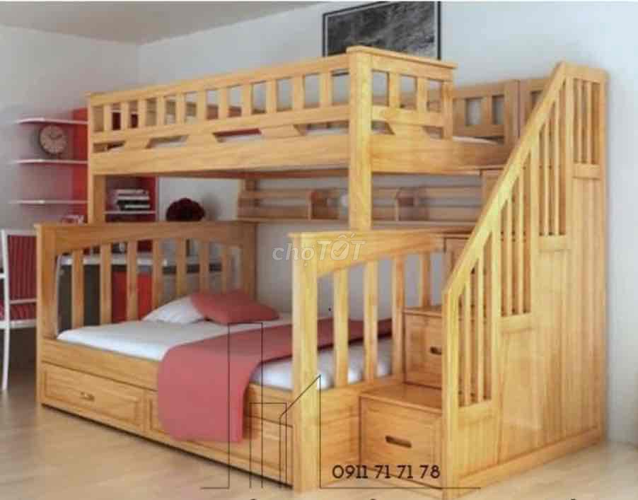 Giường tầng Gỗ Vàng gỗ Còn mới. Mua bán Giường, chăn ga gối nệm tại Thành phố Bảo Lộc Lâm Đồng được đăng bởi Phạm Thị Thúy Hiền hình 1