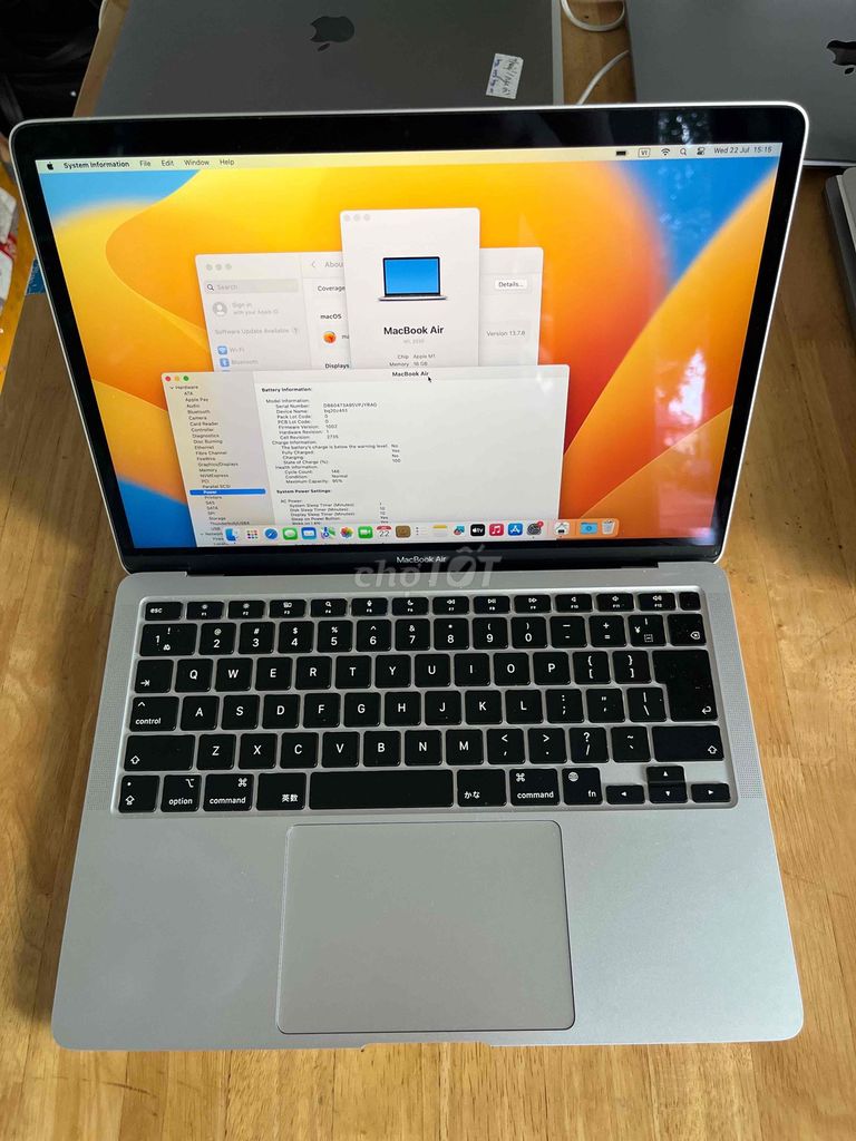 Apple MacBook Air M1 16GB/512GB Xám 14 inch 2020. Mua bán Laptop tại Quận Sơn Trà Đà Nẵng được đăng bởi BƠ BƯ Macbook Cũ hình 1