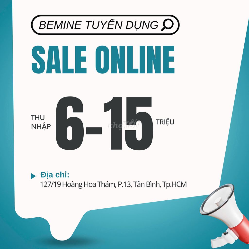 TUYỂN NHÂN VIÊN SALE ONLINE